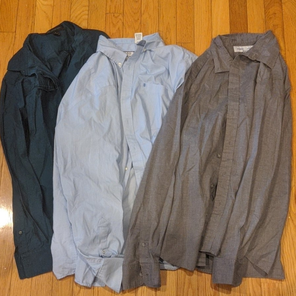 BUNDLE: X3 Men's Button Down Long Sleeve Shirts